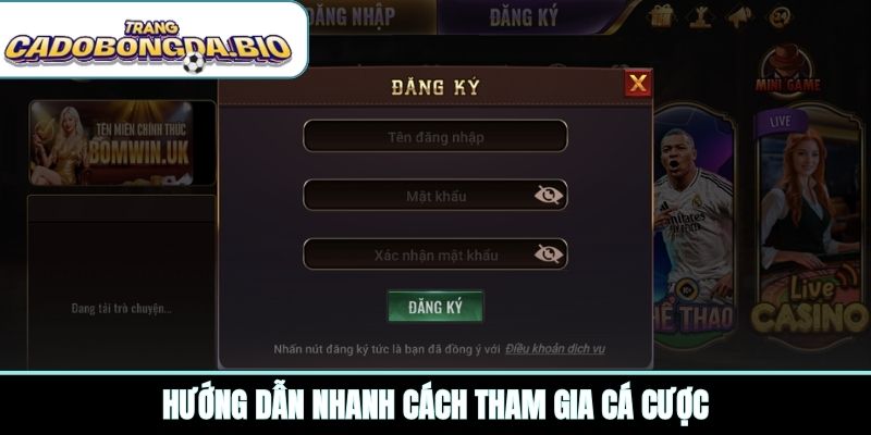 Hướng dẫn nhanh cách tham gia cá cược