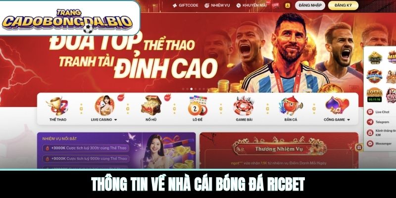 Thông tin về nhà cái bóng đá RICBET